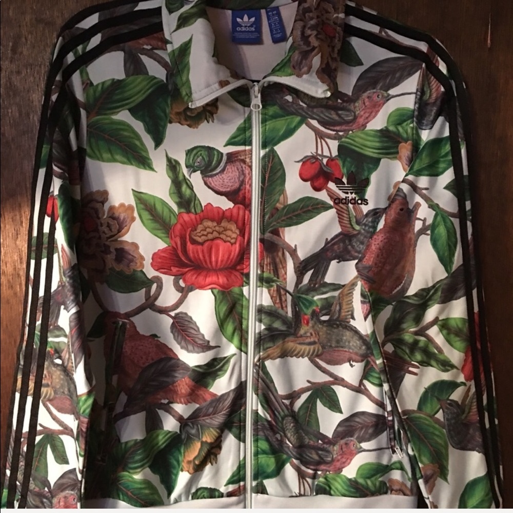 ADIDAS FARM 3 stripe zip up track jacket.